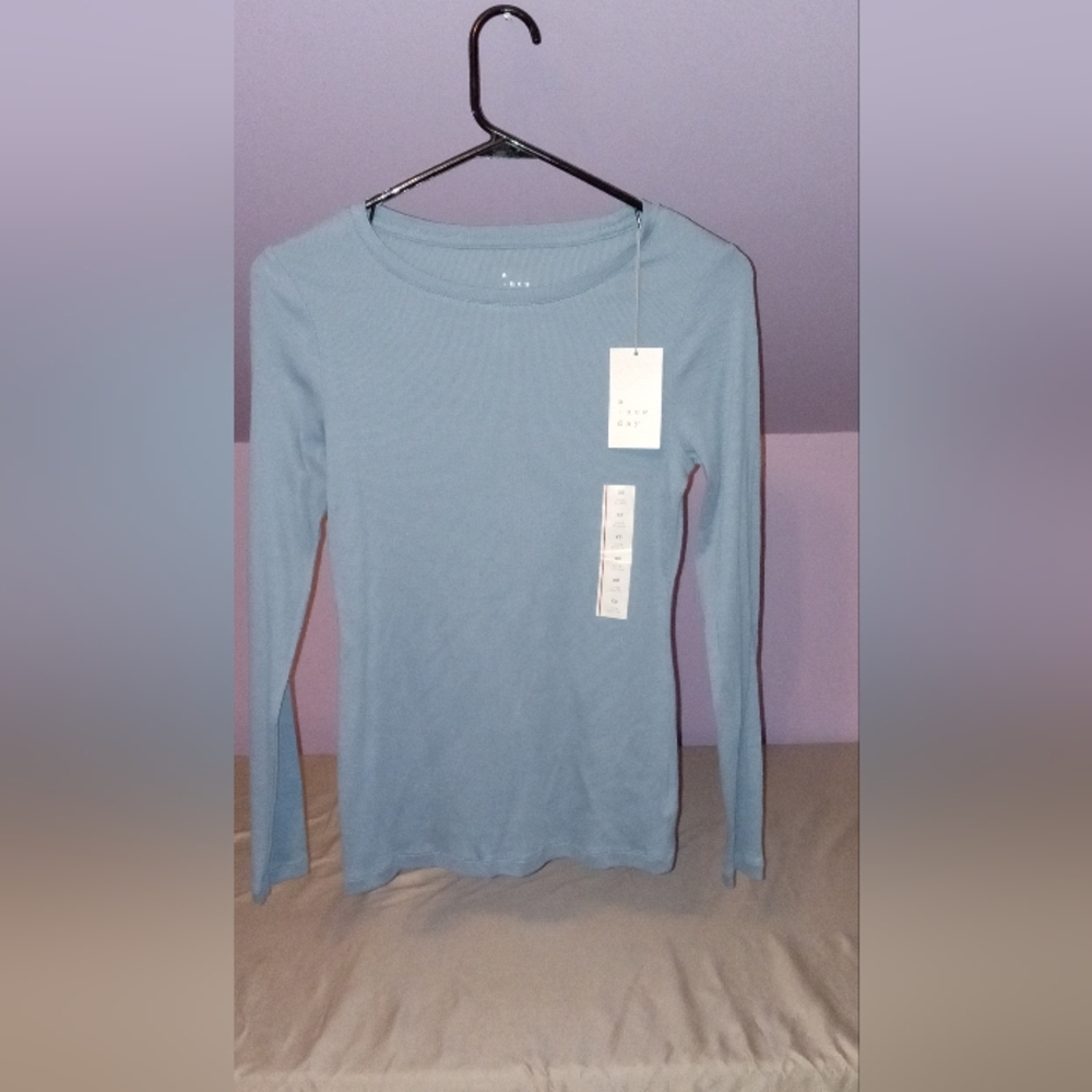 A New Day Long Sleeve Tee Shirt size; XSmall Color Light Blue